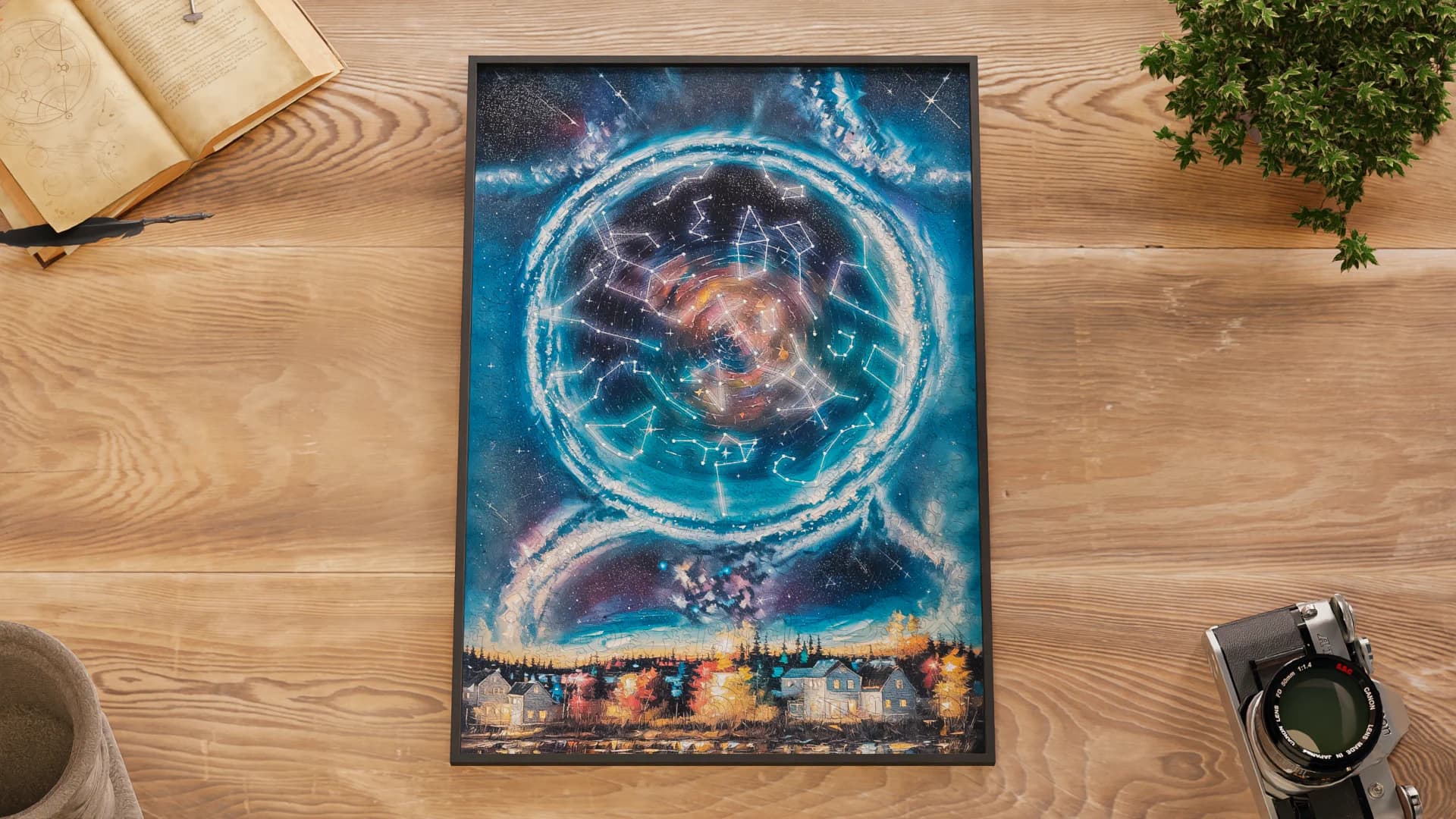 Rompecabezas August Constellations completamente ensamblado